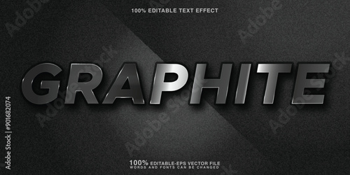 black graphite editable text effect