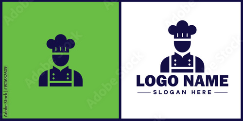 Cooking school icon Culinary academy Cooking institute Culinary school flat logo sign symbol editable vector