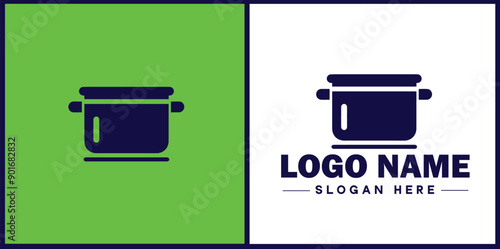 Cooking school icon Culinary academy Cooking institute Culinary school flat logo sign symbol editable vector