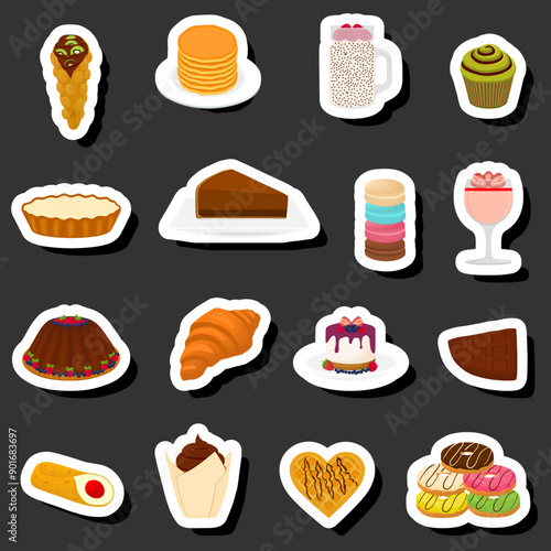 Illustration on theme fresh sweet tasty collection of consisting various ingredients
