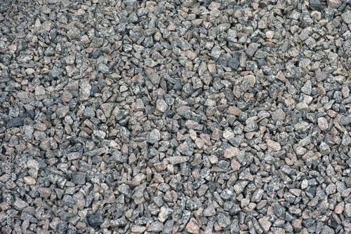 A background of crushed granite. Close up.