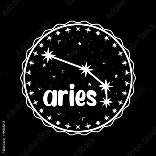 Aries Vector art sign design for merchandise