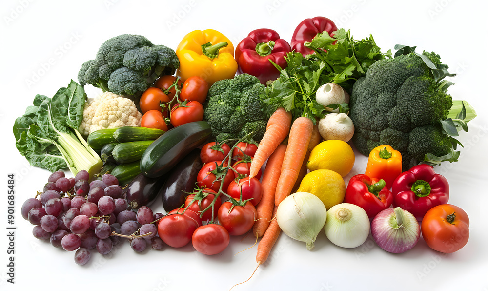 vegetable and fruits photo or illustrator on white background vegetable and fruits photo or illustrator on white background