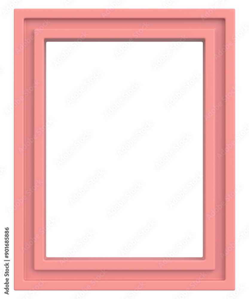 Picture frame. Portrait frame. 3D illustration. Picture frame. Portrait frame. 3D illustration.