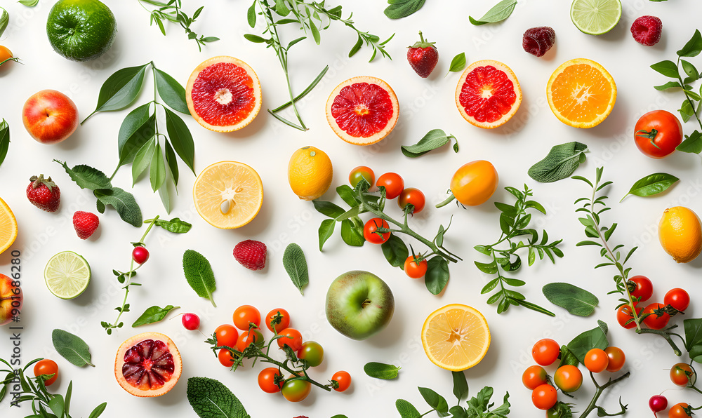 vegetable and fruits photo or illustrator on white background vegetable and fruits photo or illustrator on white background