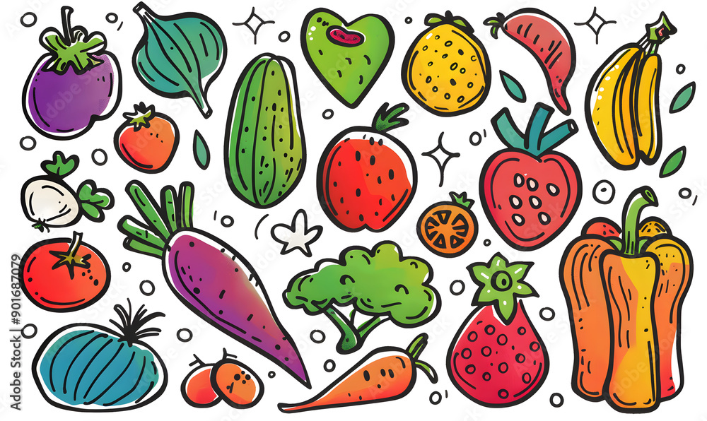 vegetable and fruits photo or illustrator on white background vegetable and fruits photo or illustrator on white background