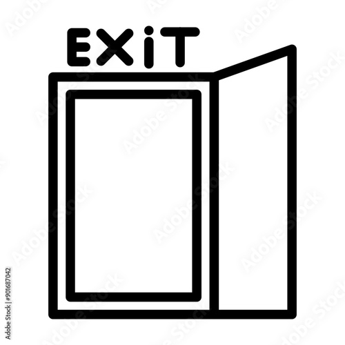 Election Exit Poll Vector Line Icon Design