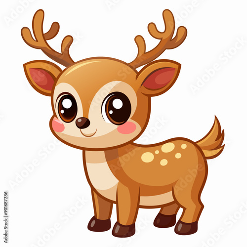 Christmas, Festive Reindeer Elements: Christmas Icons and Decorations