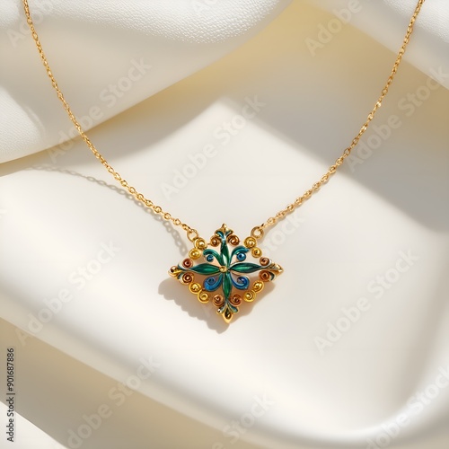 gold necklace with diamonds
