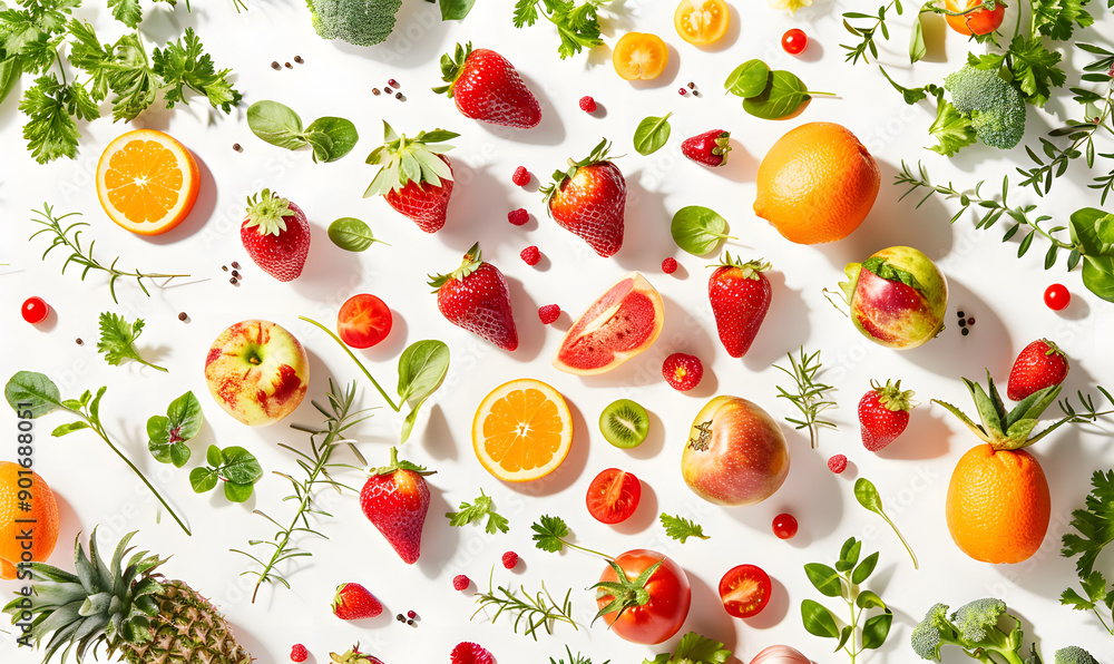 vegetable and fruits photo or illustrator on white background vegetable and fruits photo or illustrator on white background