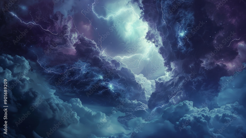 custom made wallpaper toronto digitalclouds and thunder lightnings and storm 