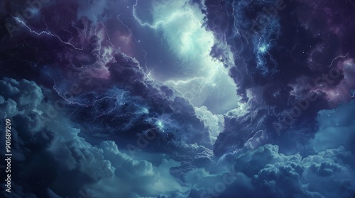 Wallpaper Mural clouds and thunder lightnings and storm  Torontodigital.ca