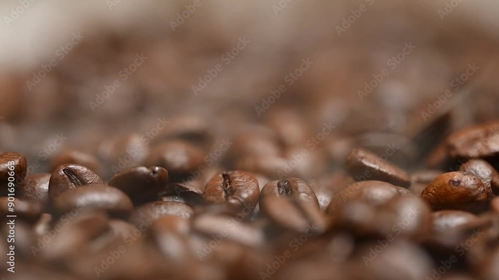 steaming coffee beans steaming coffee beans