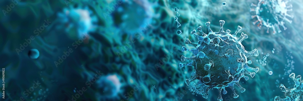 Virus abstract texture blue science background Virus abstract texture blue science background