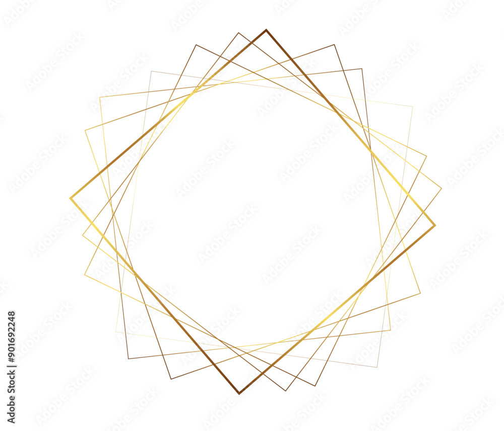 golden circle frame, Realistic golden frame golden circle frame, Realistic golden frame