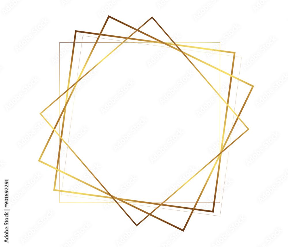 frame made of paper, Realistic golden frame frame made of paper, Realistic golden frame