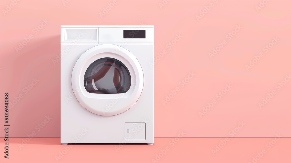 A front-loading dryer with a large round door and a load of freshly dried laundry visible inside A front-loading dryer with a large round door and a load of freshly dried laundry visible inside