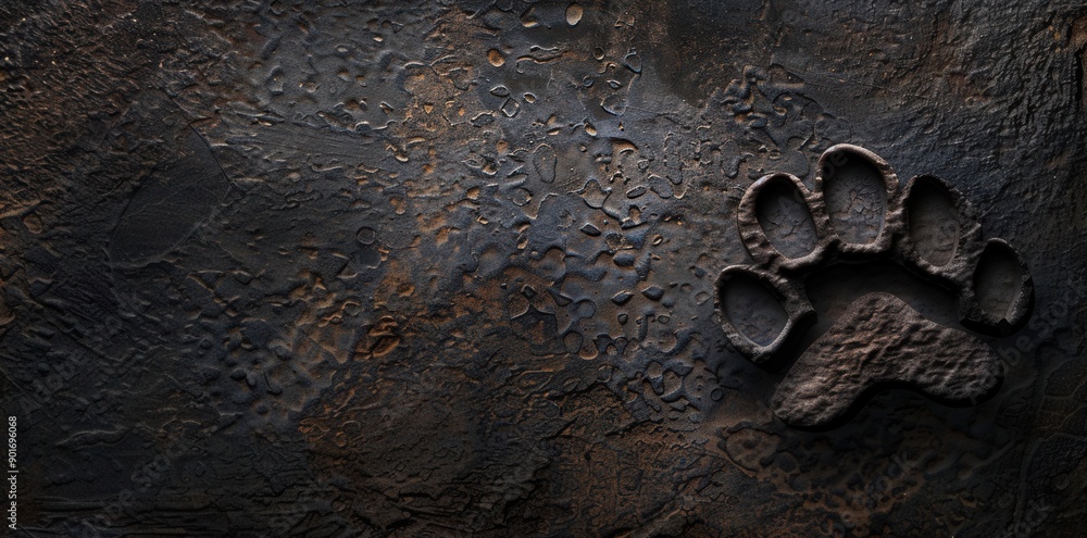 Tranquil Paw Print Pattern. Minimalist and Serene Concept Tranquil Paw Print Pattern. Minimalist and Serene Concept