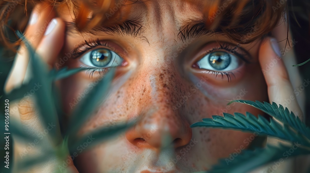 Worried Redheaded Adolescent in Natural Setting Pondering Mental Health Challenges Worried Redheaded Adolescent in Natural Setting Pondering Mental Health Challenges