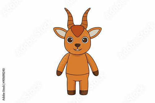 Antelope, Gazelle, and More Wildlife Illustrations Vector, Linocut, Kawaii, Cartoon, Clipart, Line Art Designs.