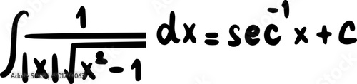basic Integral math Formulas handwritten