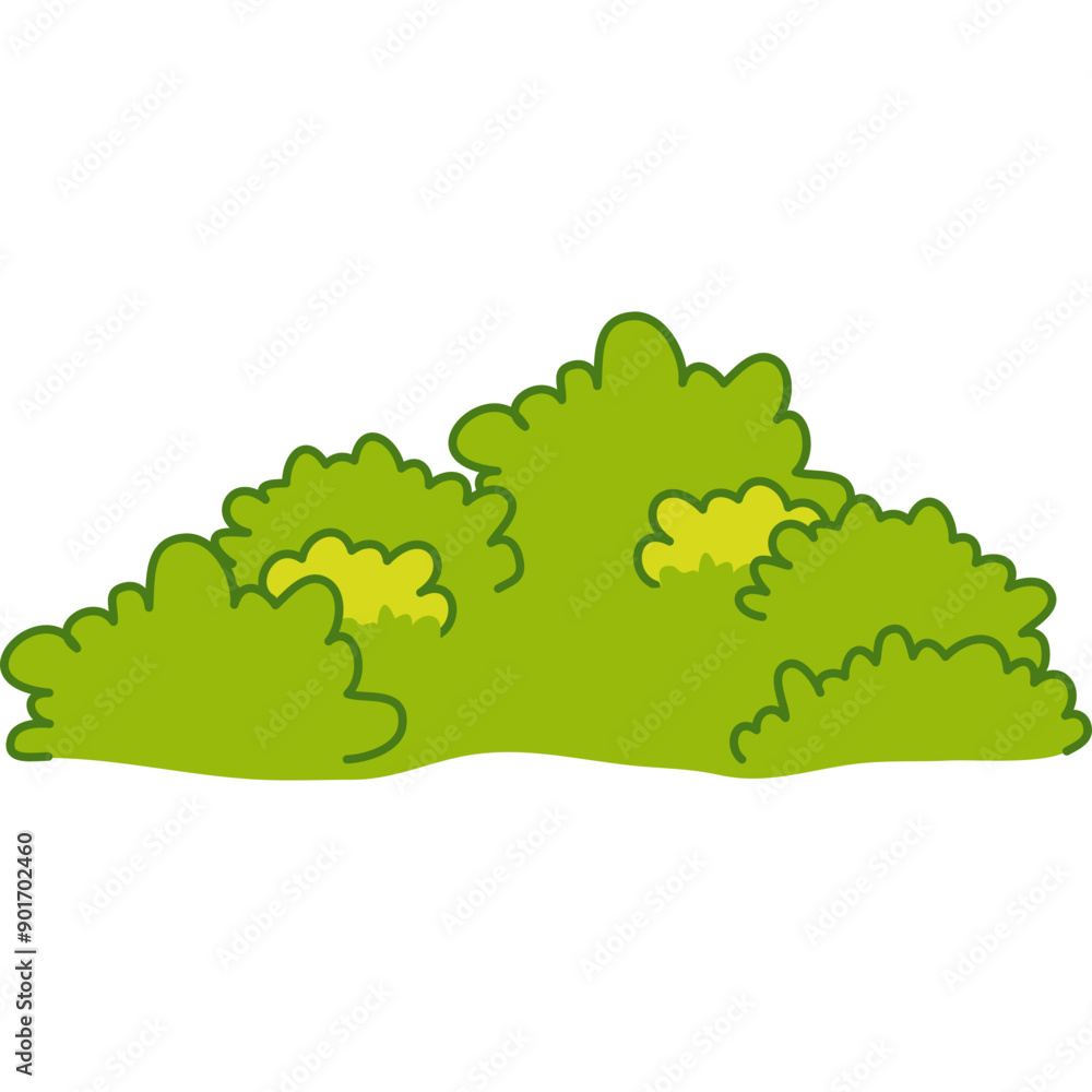 Obraz premium Cute Bush Illustration 