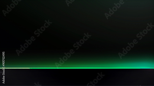 A black and green background with a green line