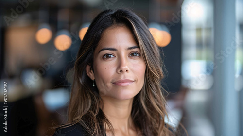 Wallpaper Mural A dynamic female Hispanic tech entrepreneur revolutionizing the digital landscape with her innovative startup venture and ambitious drive for technological innovation. Torontodigital.ca