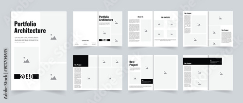 Architecture Portfolio template design or interior portfolio book design