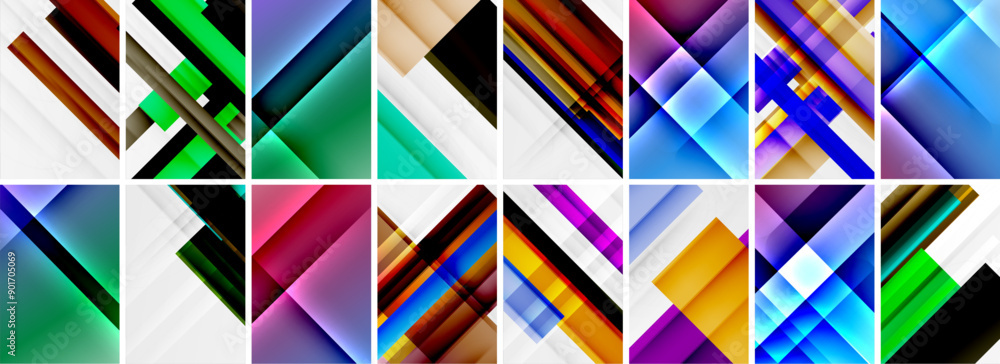 Set of low poly triangles poster geometric backgrounds. Vector Illustration For Wallpaper, Banner, Background, Card, Book Illustration, landing page Set of low poly triangles poster geometric backgrounds. Vector Illustration For Wallpaper, Banner, Background, Card, Book Illustration, landing page