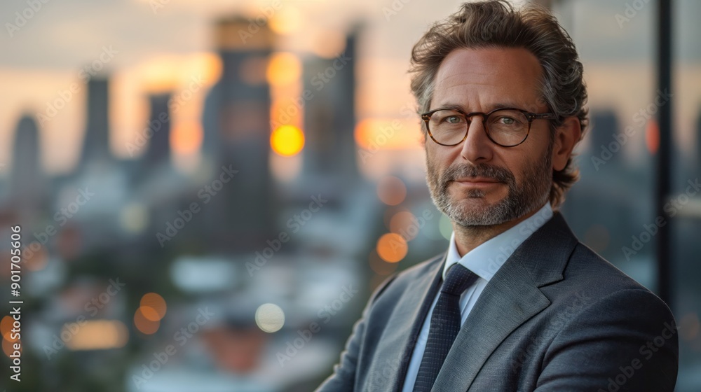 A professional individual discusses investment fund strategies in wealth management against a sunset backdrop. A professional individual discusses investment fund strategies in wealth management against a sunset backdrop.