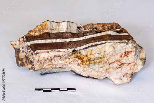 Принти на полотні A sample of banded iron formation from the Barberton Greenstone belt with a 5cm