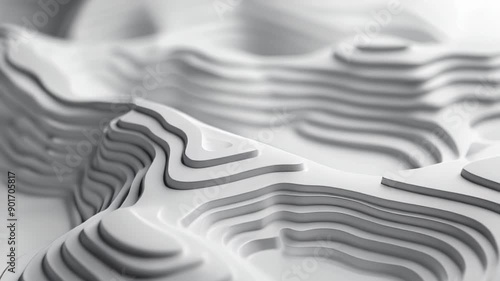 A mesmerizing abstract landscape with a topographic feel.

