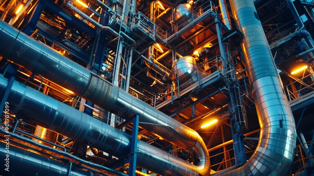 Pipeline construction and engineering, factory production infrastructure. Pipeline construction and engineering, factory production infrastructure.