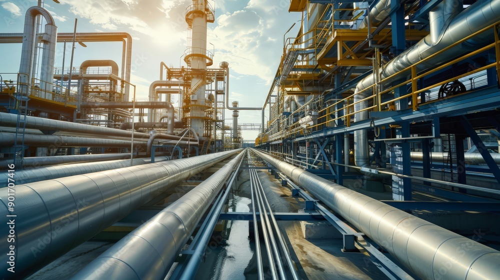 Pipeline construction and engineering, factory production infrastructure. Pipeline construction and engineering, factory production infrastructure.
