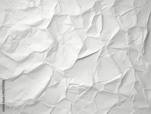 White Paper Texture background. Crumpled white paper abstract shape background with space paper for text