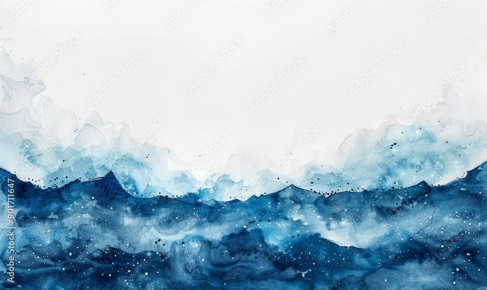 A large body of water with blue waves A large body of water with blue waves