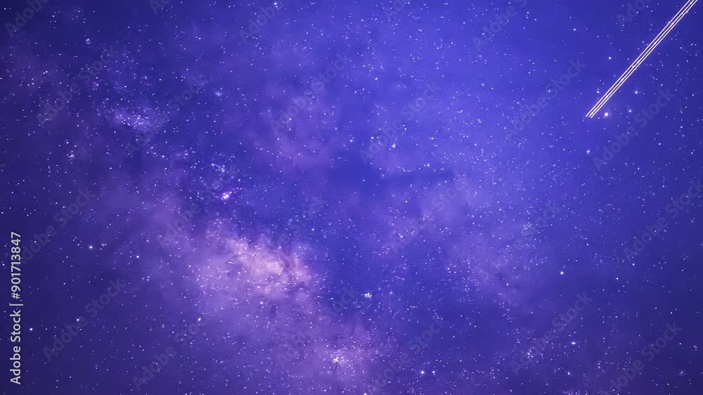 The night sky is filled with countless stars and the Milky Way ...