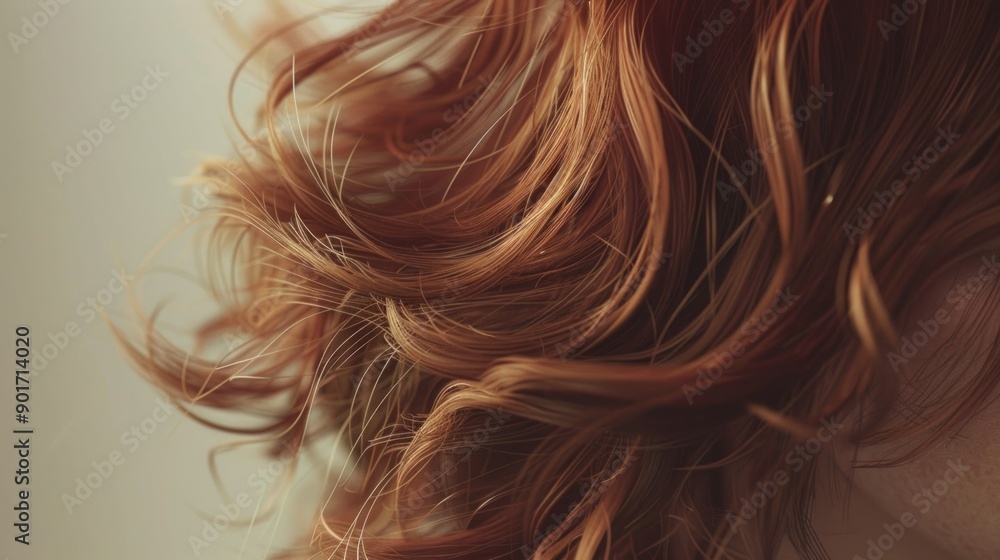 Generate a highly detailed, realistic portrayal of hair in a messy, tousled style, with individual strands and natural volume, set against a soft, solid background Generate a highly detailed, realistic portrayal of hair in a messy, tousled style, with individual strands and natural volume, set against a soft, solid background