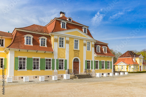 Obraz na płótnie Colorful facade of the Friederiken castle in Bad Langensalza, Germany w salonie
