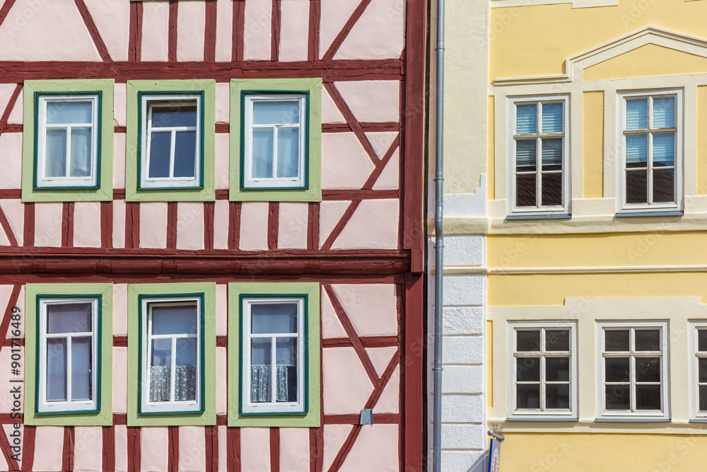 Half timbered house at the market square in Bad Langensalza, Germany