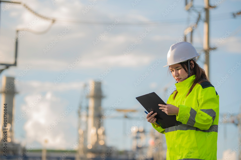 Asian man petrochemical engineer working at oil and gas refinery plant industry factory,The people worker man engineer work control at power plant energy industry manufacturing Asian man petrochemical engineer working at oil and gas refinery plant industry factory,The people worker man engineer work control at power plant energy industry manufacturing