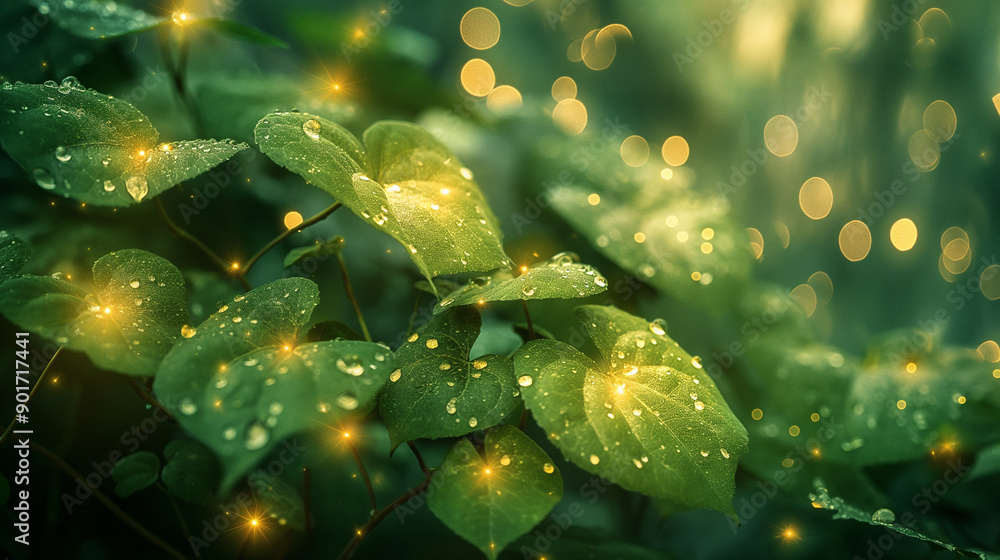 A close up of green leaves with a hint of yellow A close up of green leaves with a hint of yellow