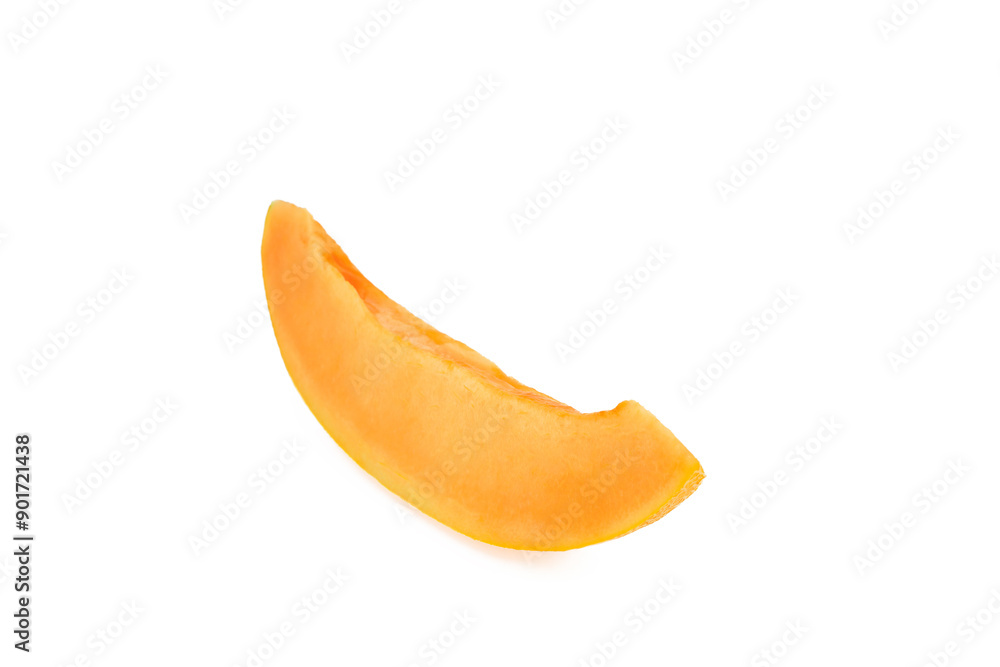 Slices of a melon isolated on white background. Slices of a melon isolated on white background.