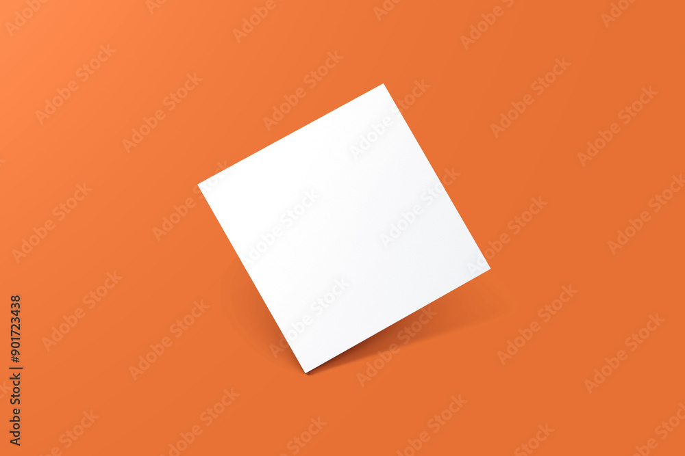 Business Card Square 3D Rendering Business Card Square 3D Rendering