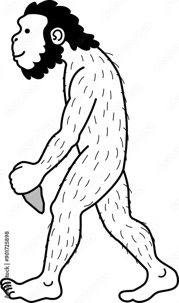 Obraz premium 歩く猿人