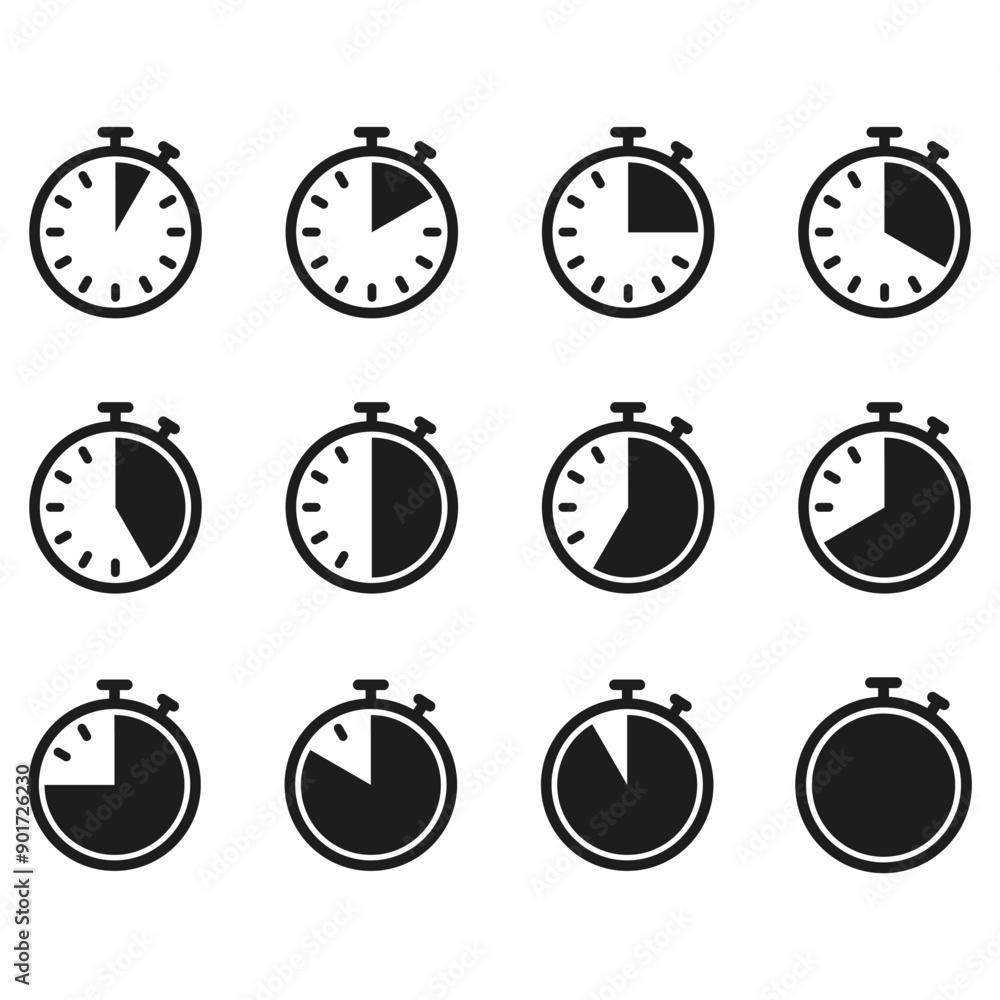 Timers icon on transparent background. Isolated vector elements. Stopwatch symbol. Vector countdown circle clock counter timer. Fast time icon. Timers icon on transparent background. Isolated vector elements. Stopwatch symbol. Vector countdown circle clock counter timer. Fast time icon.