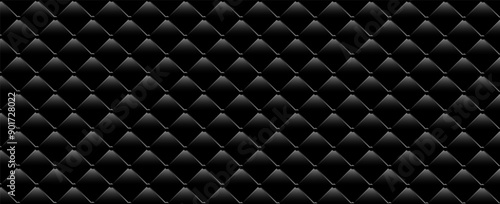 Luxury upholstered backdrop. Stitched layered background pattern. Leather textured sofa background. vector
