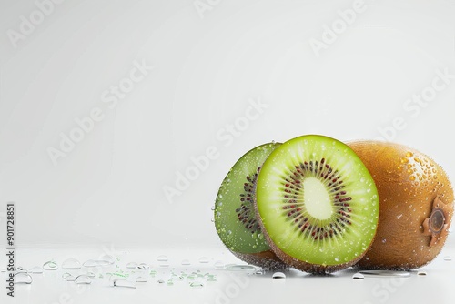 Kiwi Slices with Water Droplets © Ali