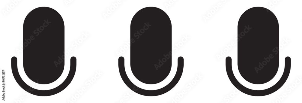 Microphone icon set. Different microphone vector collection design eps 10 Microphone icon set. Different microphone vector collection design eps 10